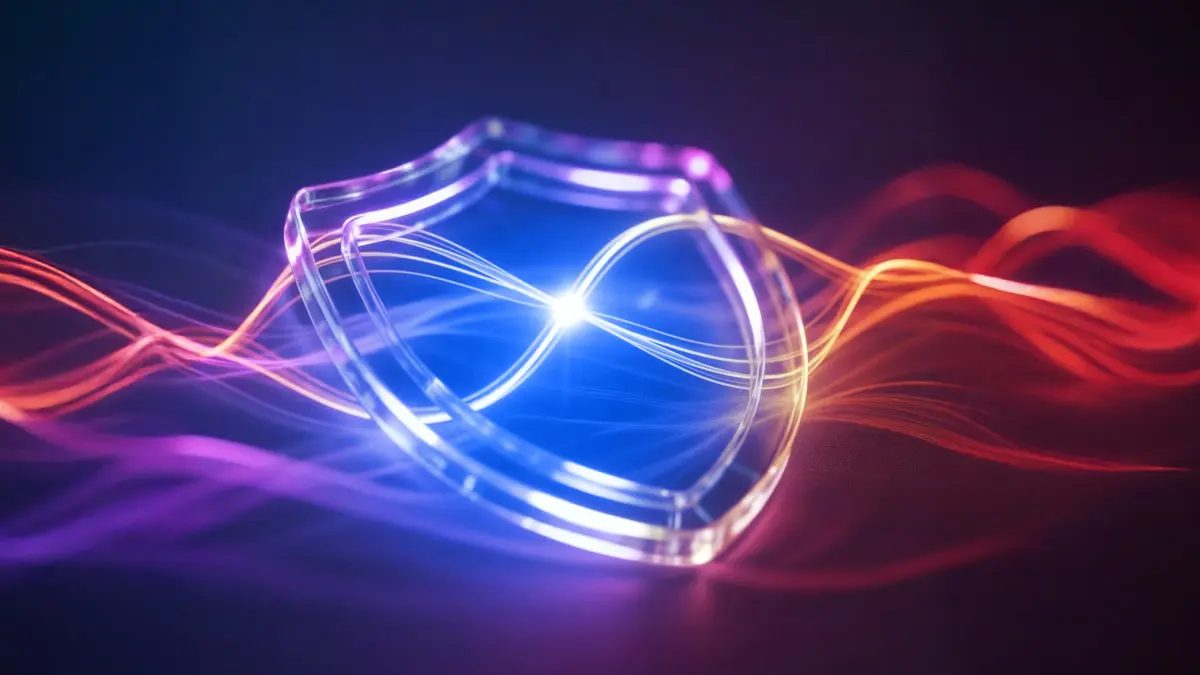 Color illustration of a digital shield.