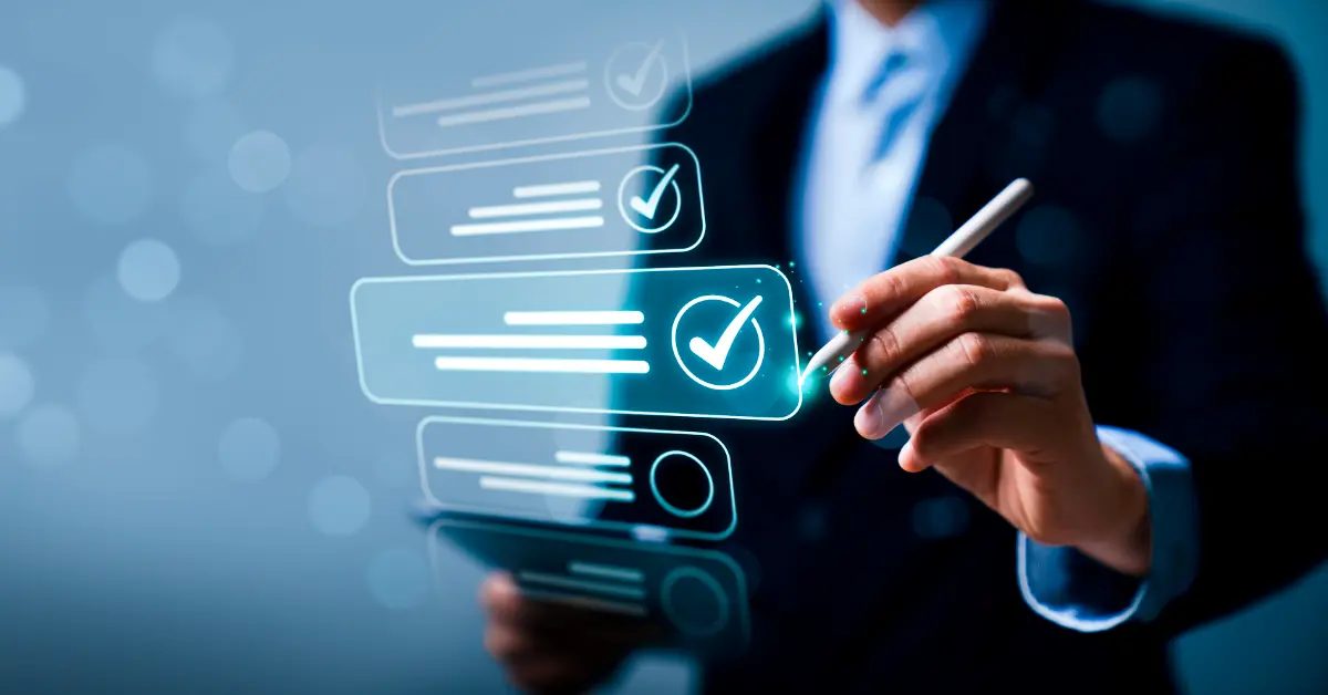 Color photo illustration of compliance checklist.