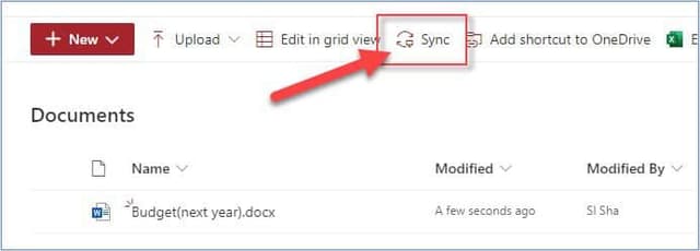Sync SharePoint documents to OneDrive for backup