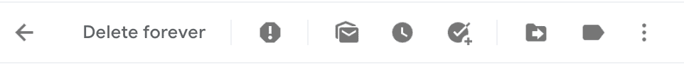 Gmail permanent delete option confirmation