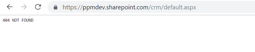 SharePoint 404 error page, indicating page not found